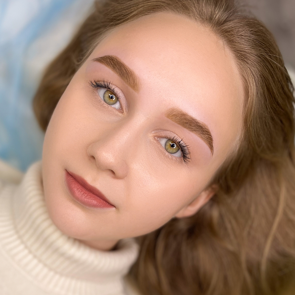 Моделирование бровей хной/краской