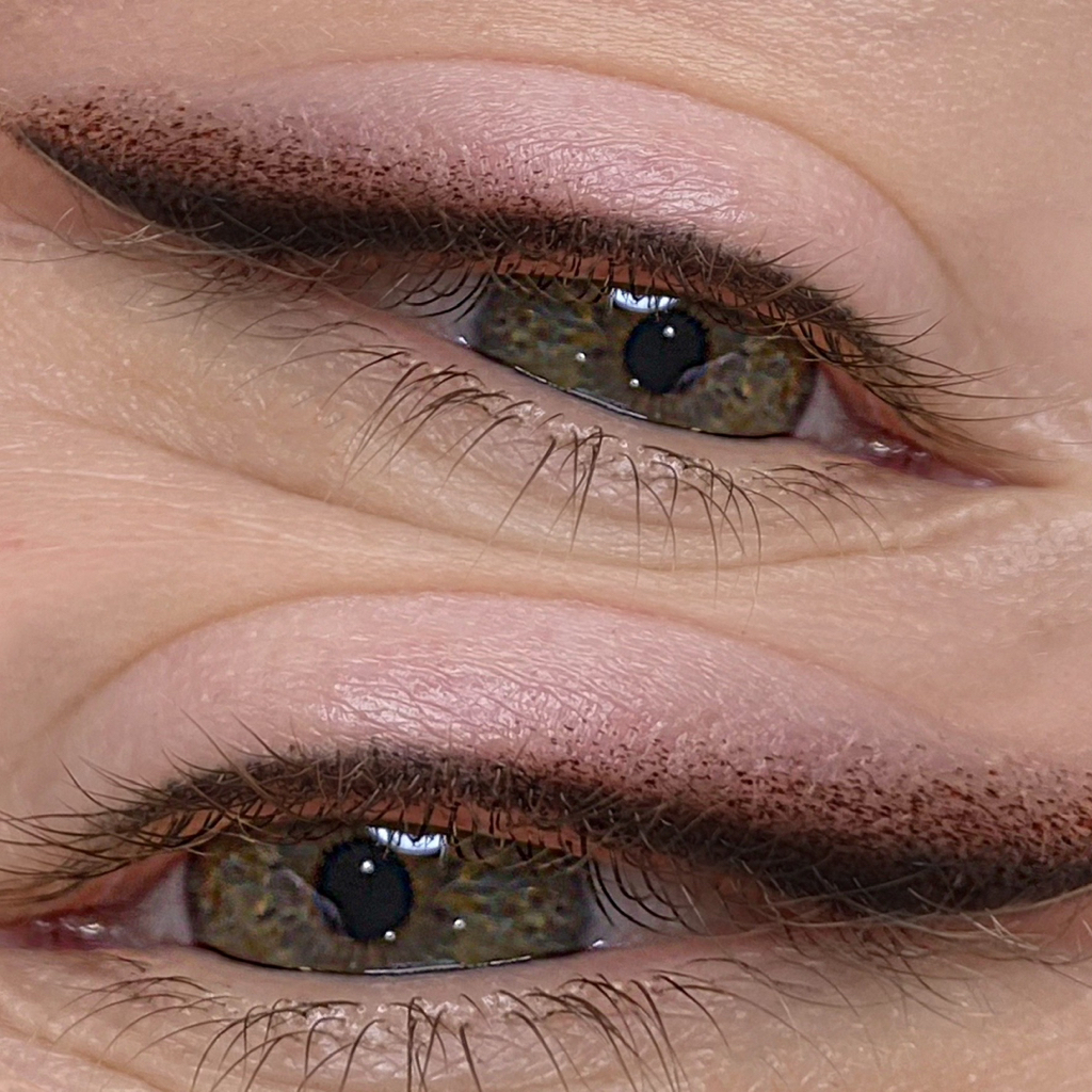 Перманентный макияж «стрелка с растушевкой»