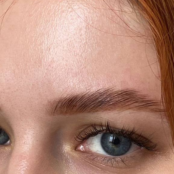 Окрашивание бровей краской без коррекции