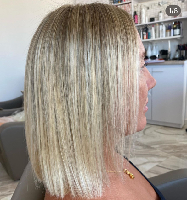 Окрашивание в один тон средние волосы / One tone coloring medium  hair