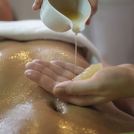 Медовый массаж (живот, бока, руки) или (спина)