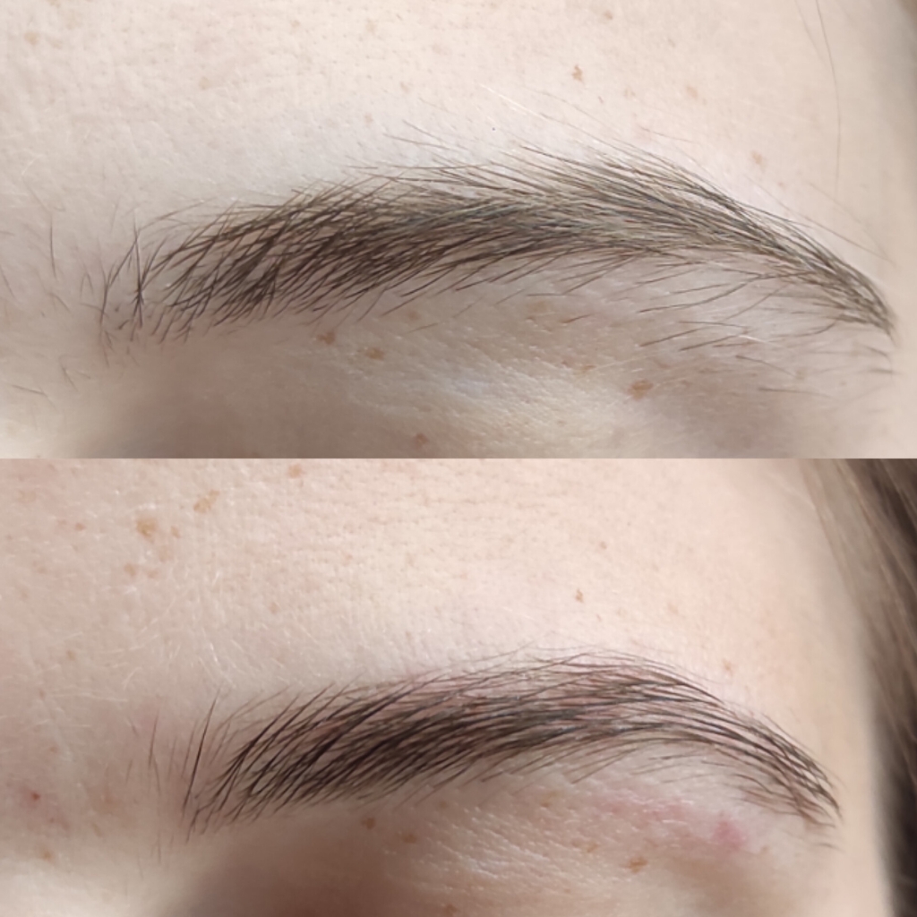 Коррекция бровей+окрашивание