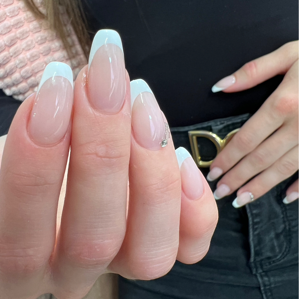 Снятие +маникюр+гель лак+дизайн френч