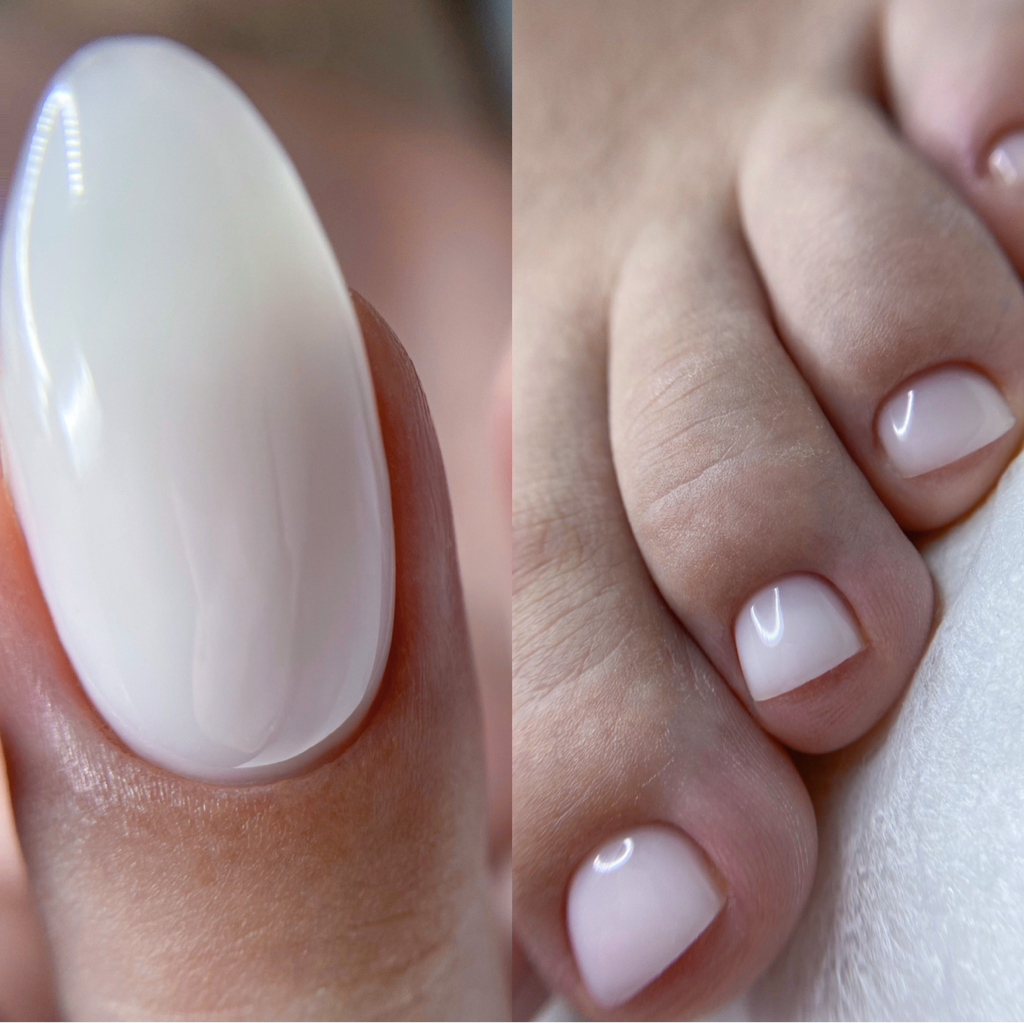 Маникюр с покрытием и укреплением (однотон)  Педикюр с покрытием и smart обработкой стопы