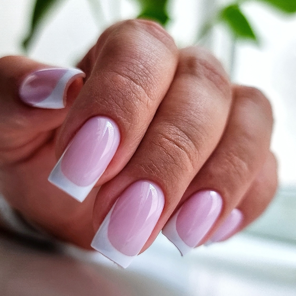 Комбинированный маникюр + покрытие гель лак + френч