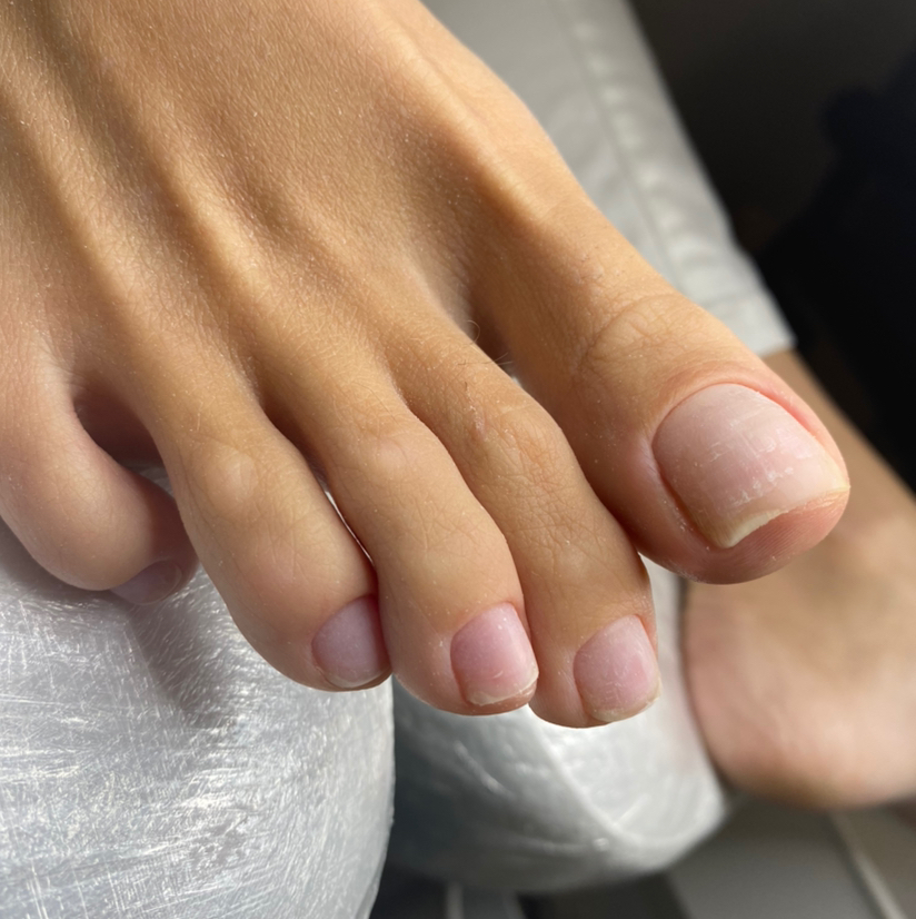 Полный педикюр без покрытия гель лак