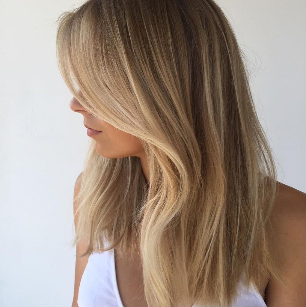 Strands in the top zone, contouring + toning 35 cm (Пряди в топ зоне, контуринг+тонирование)