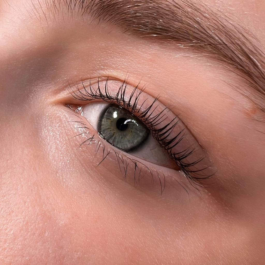 Ламинирование верхних ресниц+окрашивание