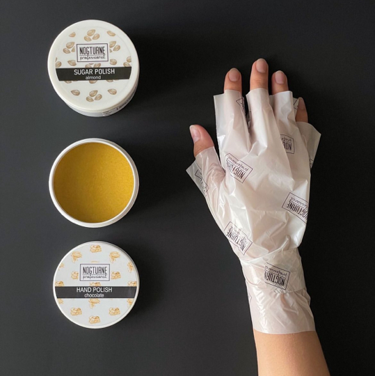 Спа уход Шоколад(скраб, маска, перчатки)