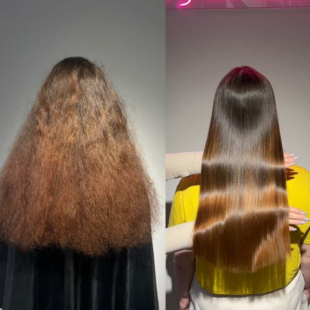 Кератиновое выпрямление волос