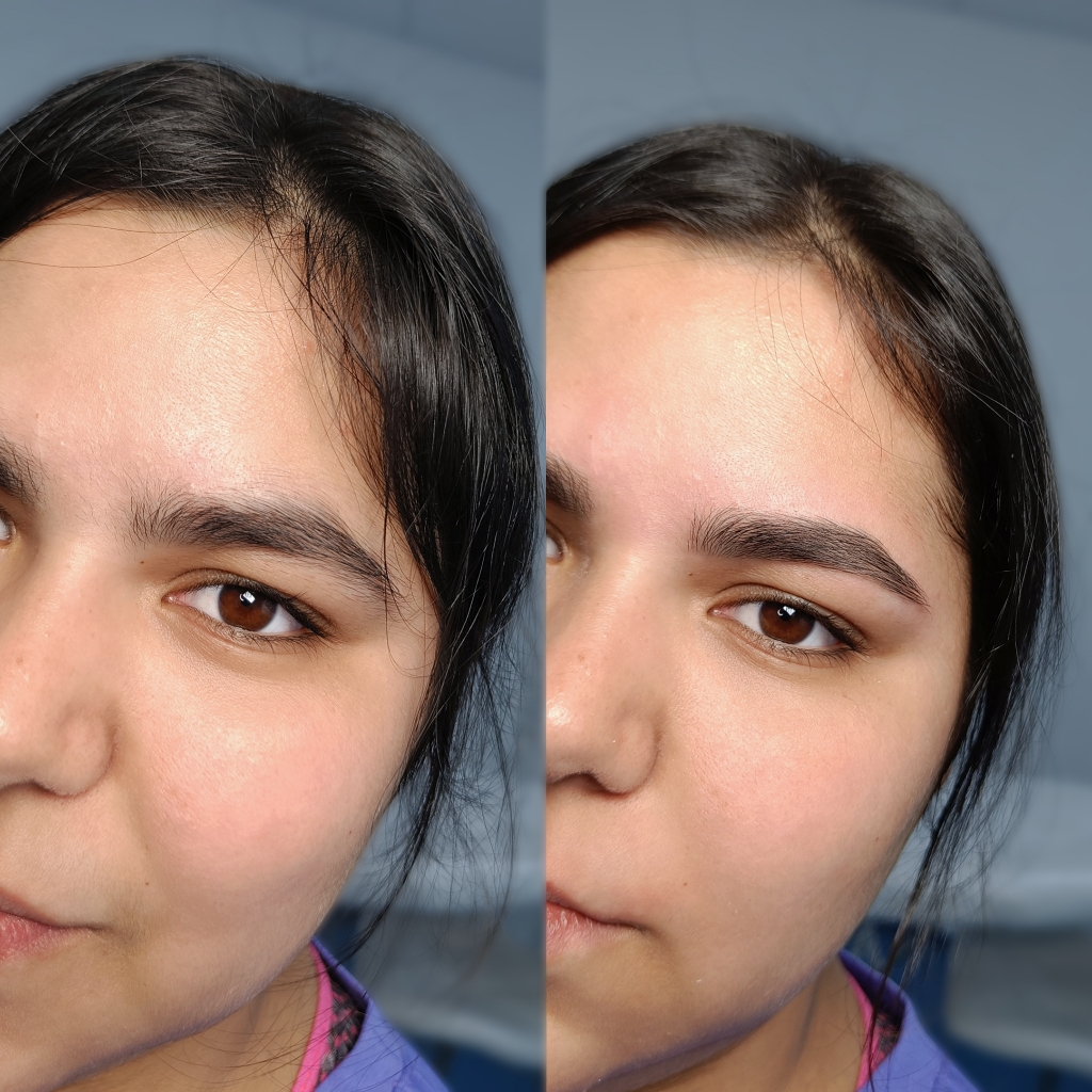 Коррекция бровей воск + пинцет