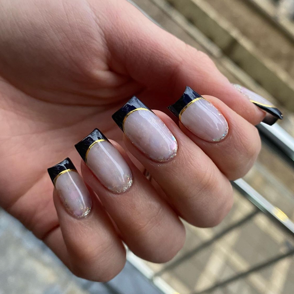 Маникюр с покрытием гель-лак и укрепление твёрдым гелем