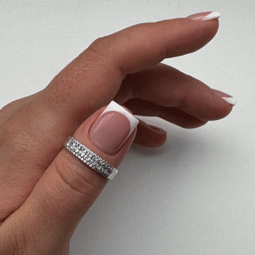 маникюр укрепление гелем френч