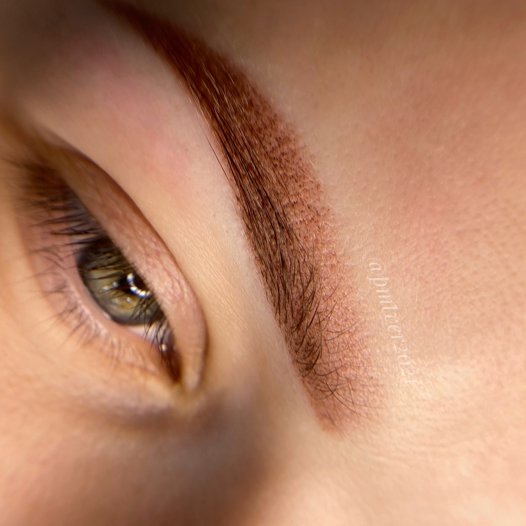 Перманентный макияж бровей - Пудровое напыление