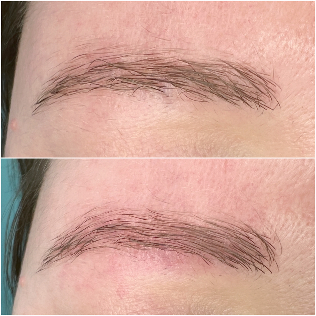 Промежуточная коррекция бровей