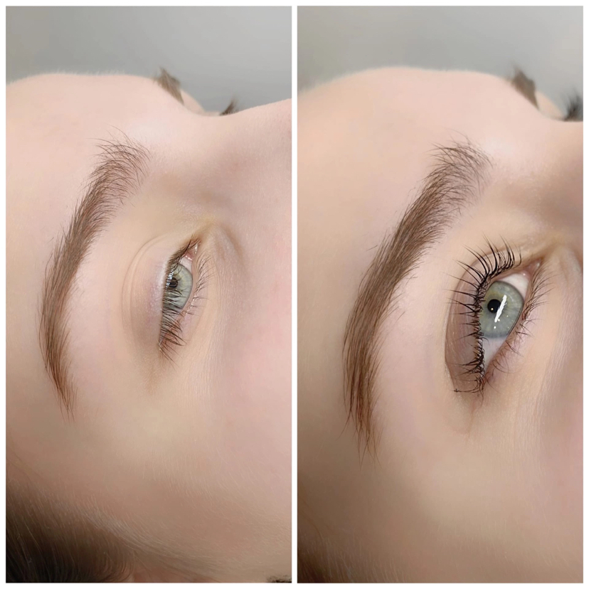 Ламинирование ресниц + окрашивание