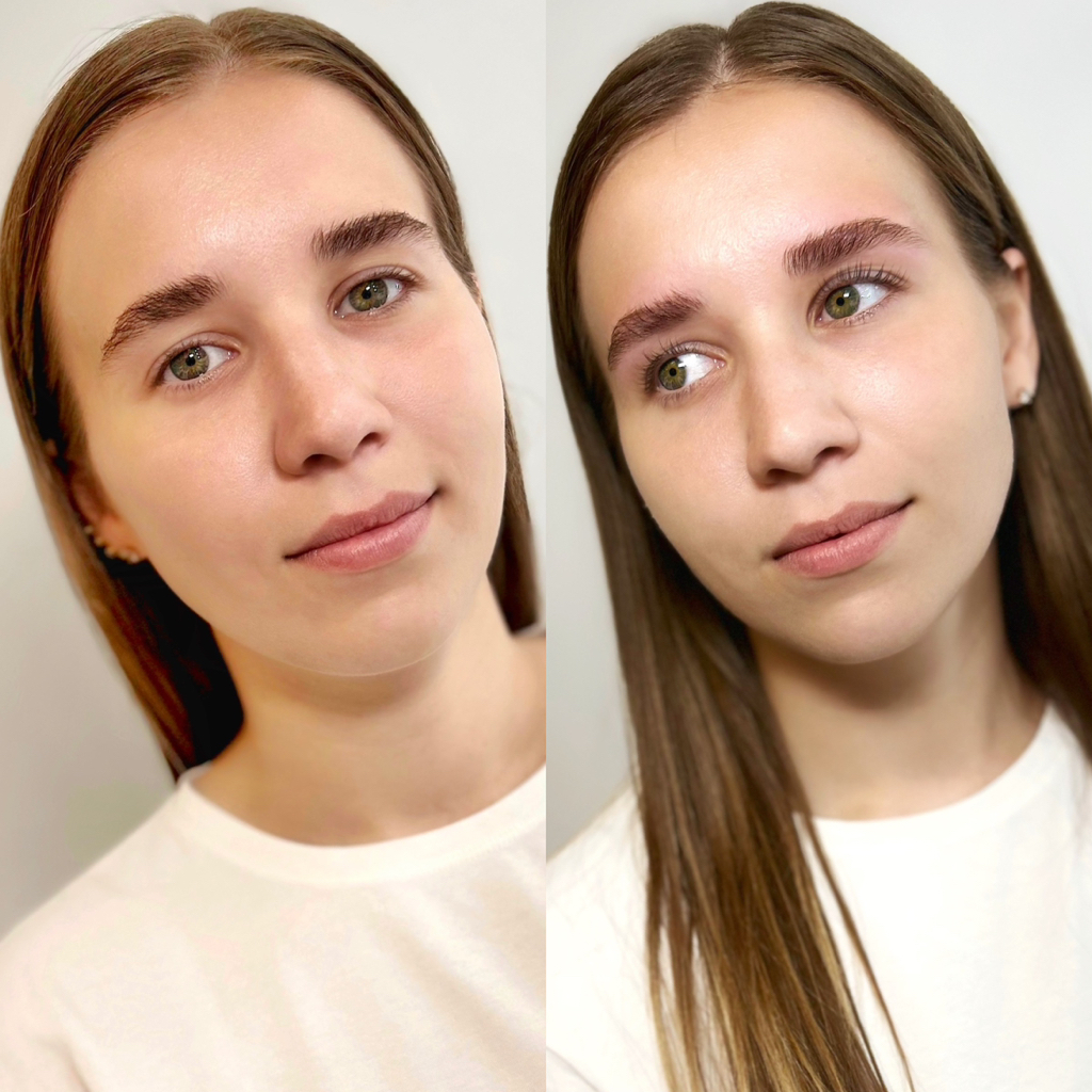 Ламинирование ресниц + коррекция бровей