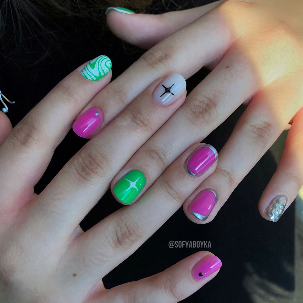 Маникюр с покрытием гель-лак + дизайн