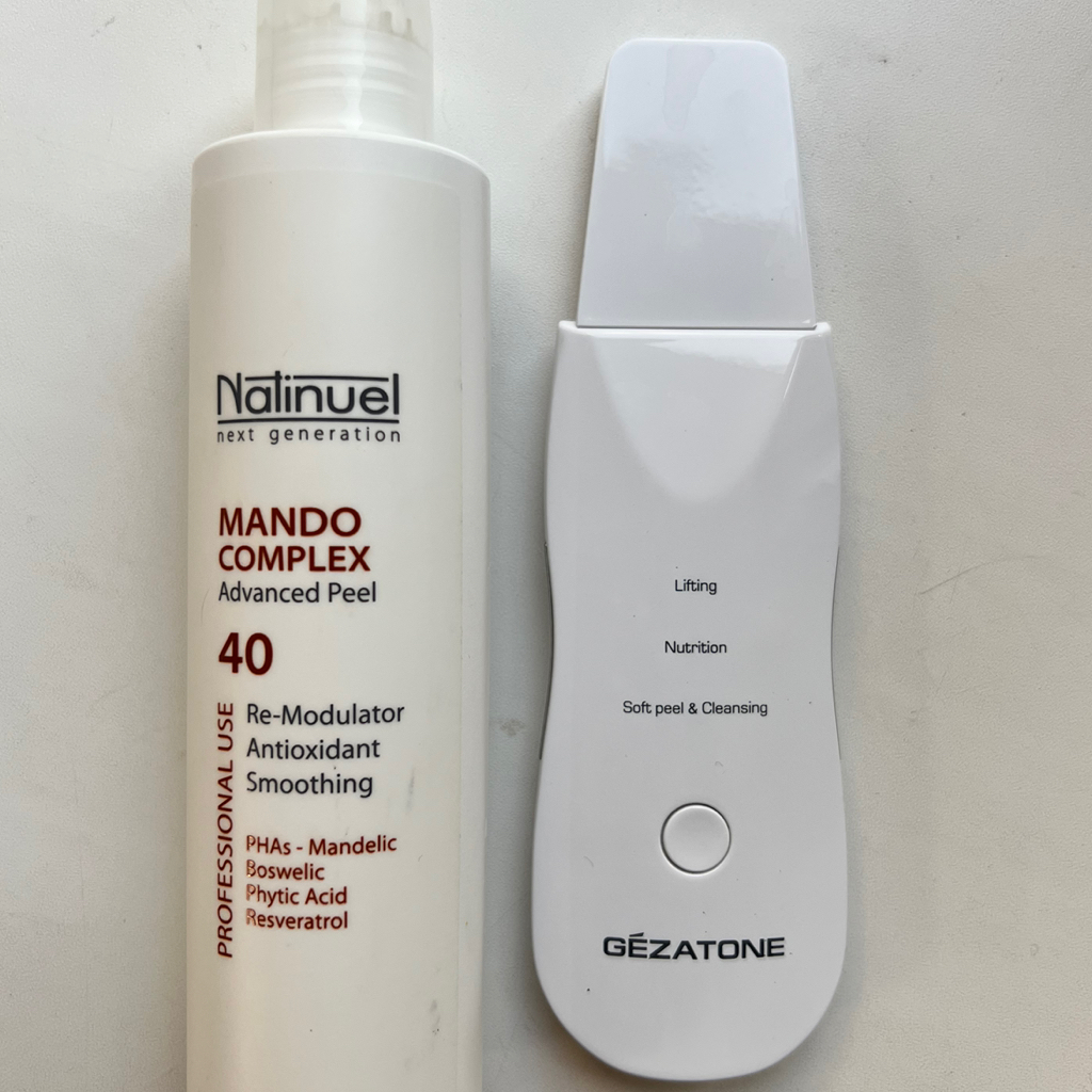 СПА чистка  ( ультразвук + пилинг миндальный комплекс ) Италия