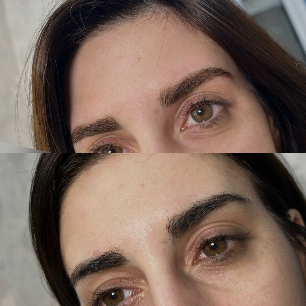 Осветление бровей