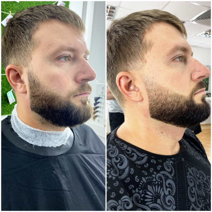 Оформление бороды и усов