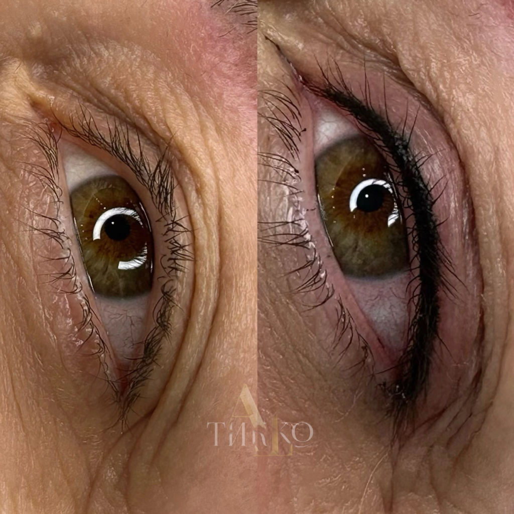Перманетный макияж межресничного пространства