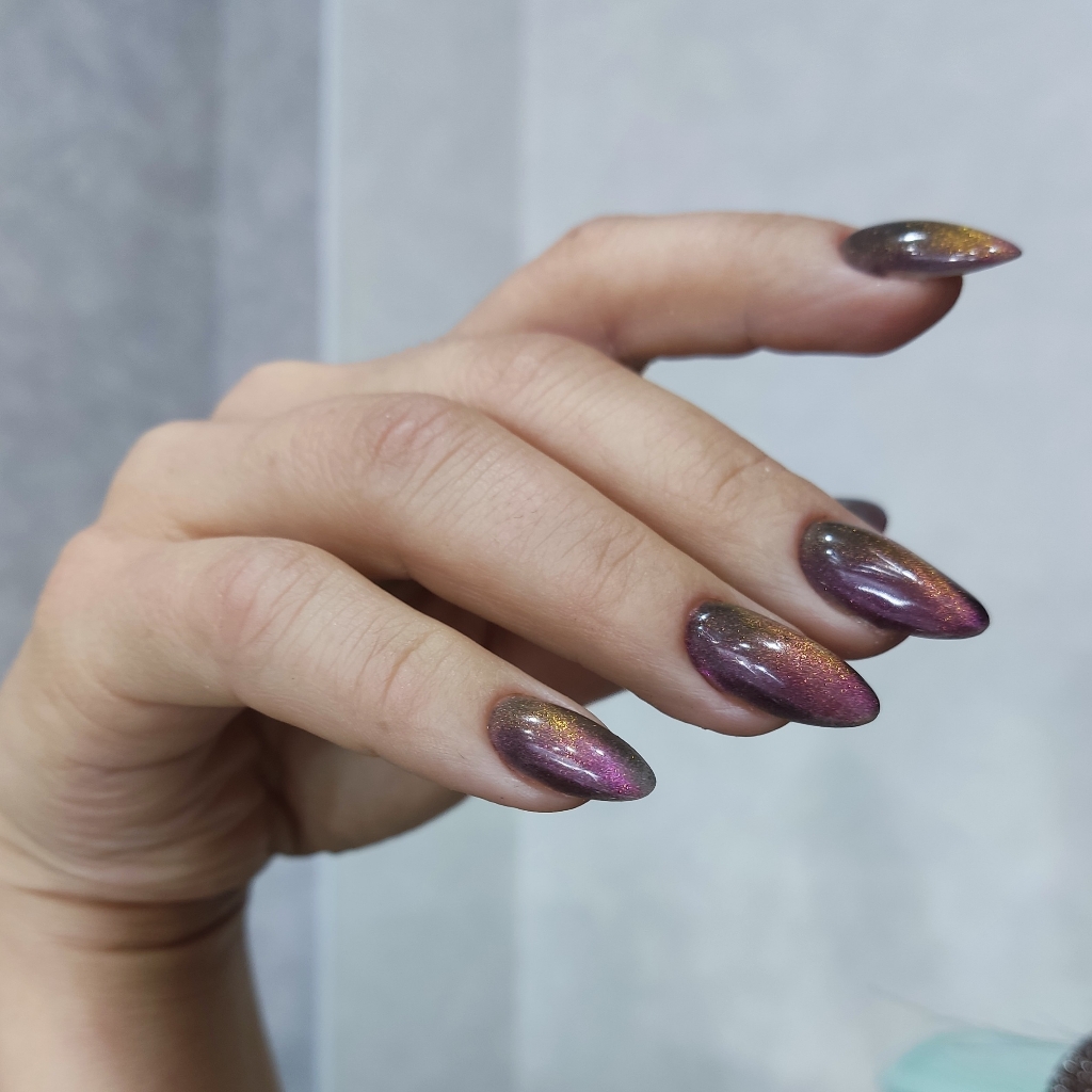 6.(1)Маникюр+укрепление гелем на длинные + однотонное покрытие гель лак