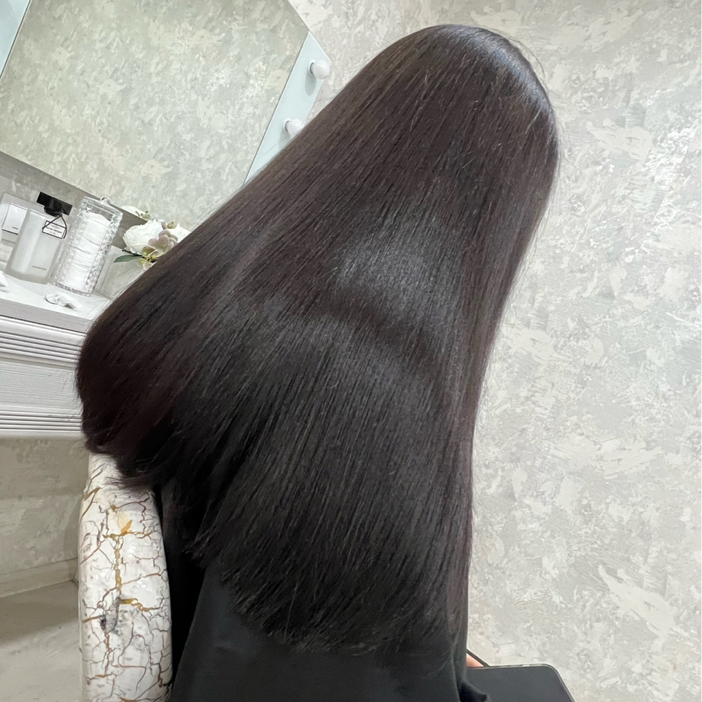 Кератиновое выпрямление/ ботокс на средние волосы.Волосы до плеч.