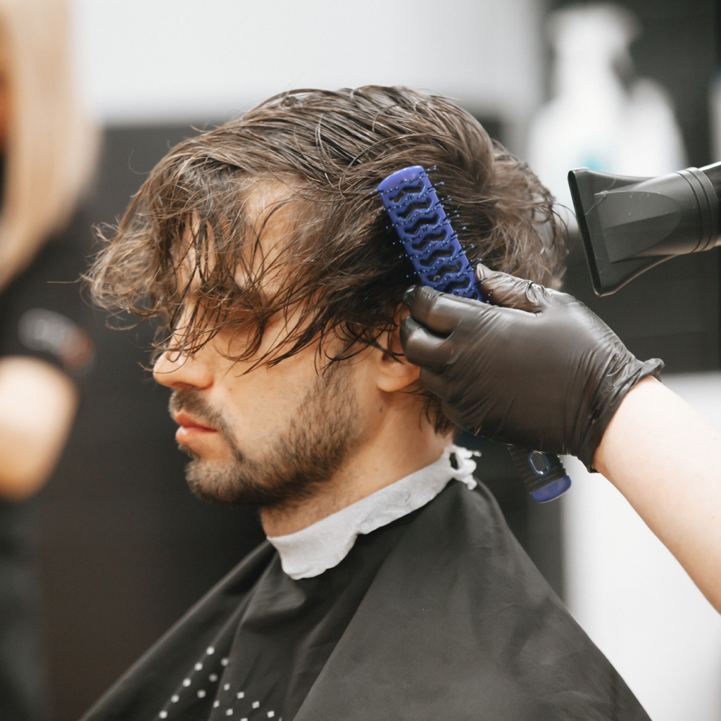 Мытье волос + сушка мужская