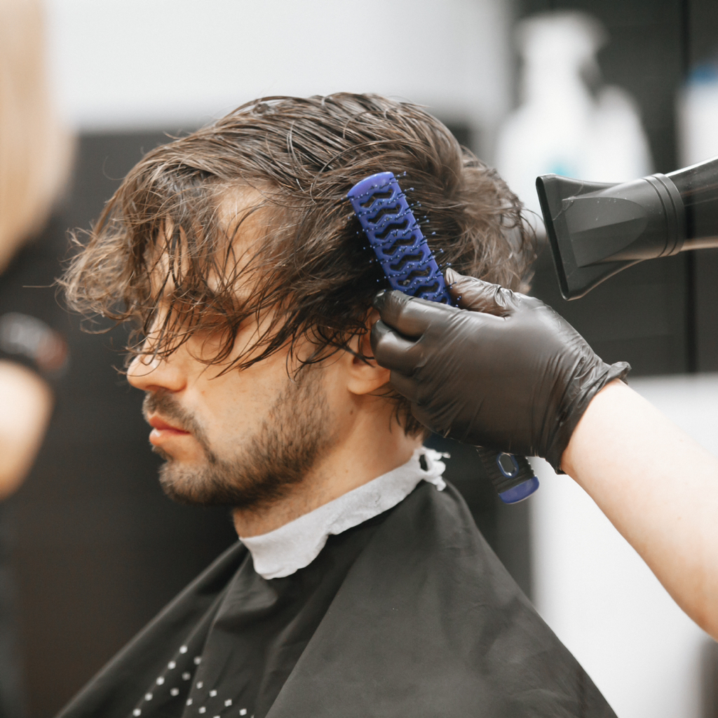 Мытье волос + сушка мужская