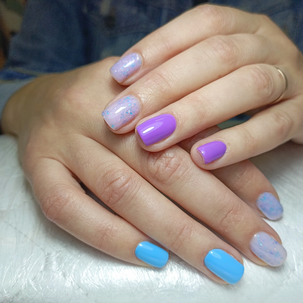 Снятие+маникюр+ покрытие +Укрепление гелем