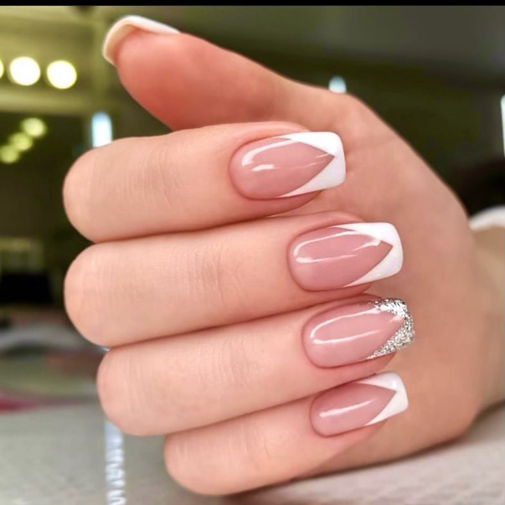 Дизайн 10 ногтей (френч,омбре,роспись , блестки )