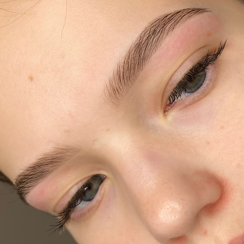 Окрашивание бровей краской + коррекция