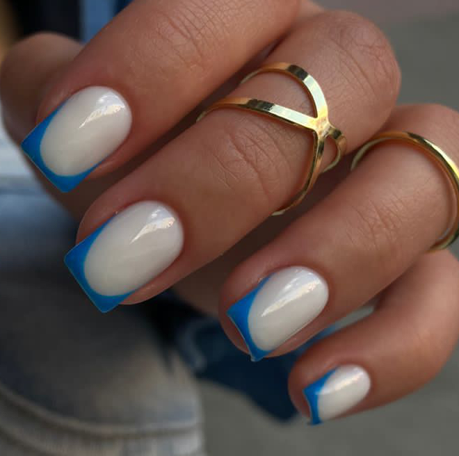 Наращивание ногтей+покрытие френч