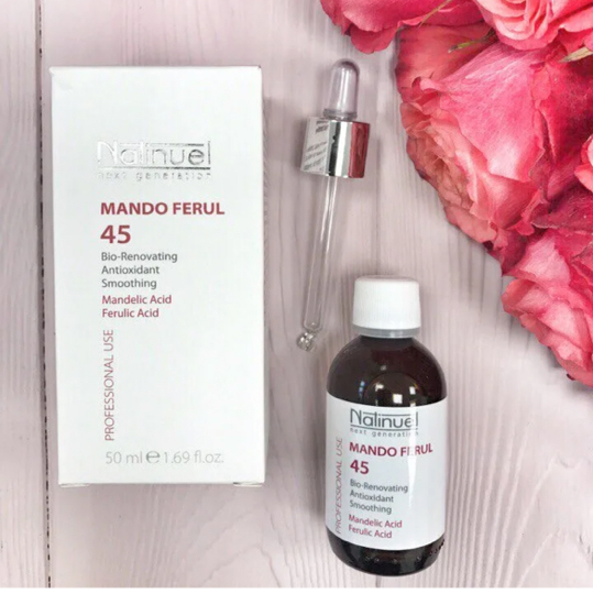 Пилинг Миндально-феруловый  Natinuel с пептидной успокаивающей маской