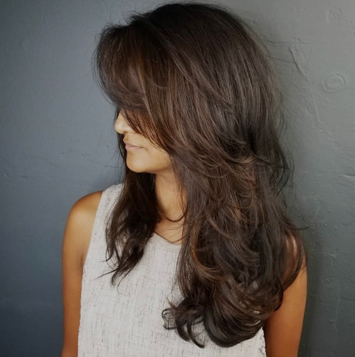 Женская стрижка (длинные волосы)