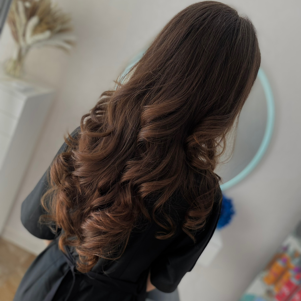 Укладка на брашнг на длиные волосы (длина ниже лопаток)