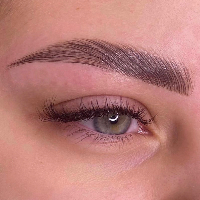 Долговременная укладка бровей + окрашивание + коррекция(🎁 ваксинг)