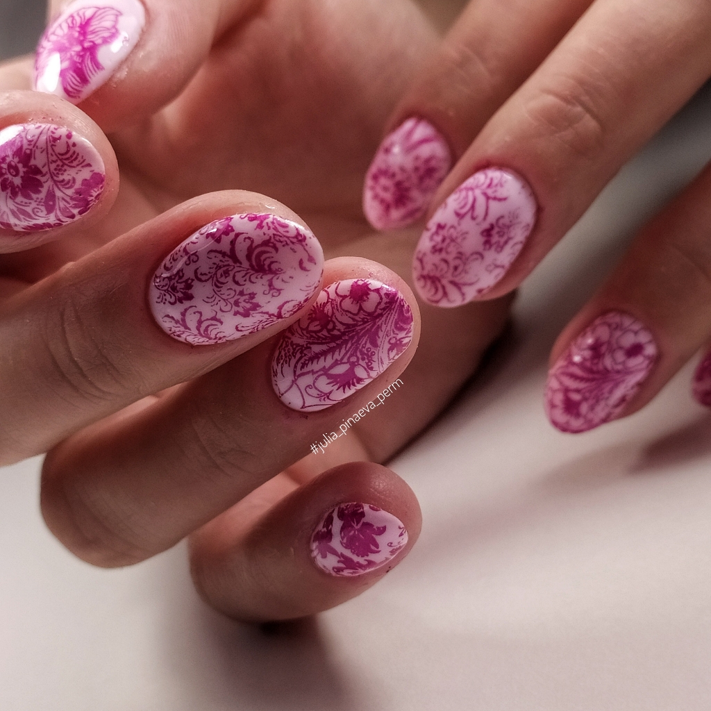 Маникюр с дизайном всех ногтей