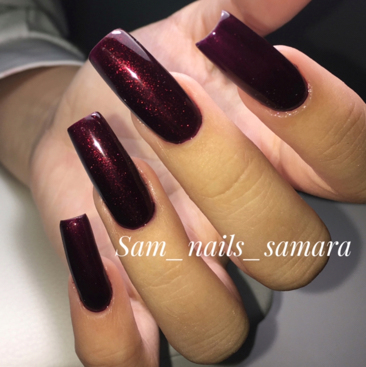 Маникюр однотонный с укреплением