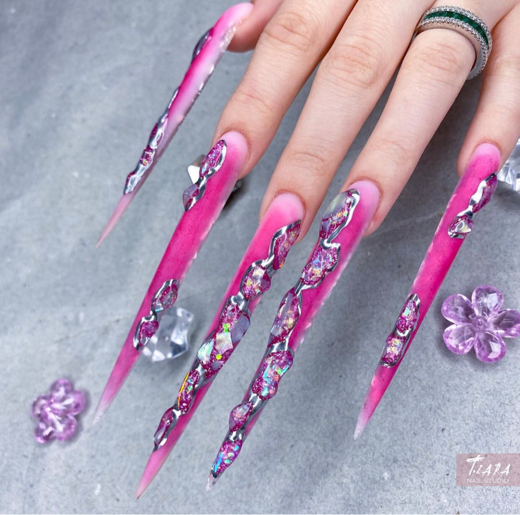 Наращивание ногтей длина ЭКСТРА