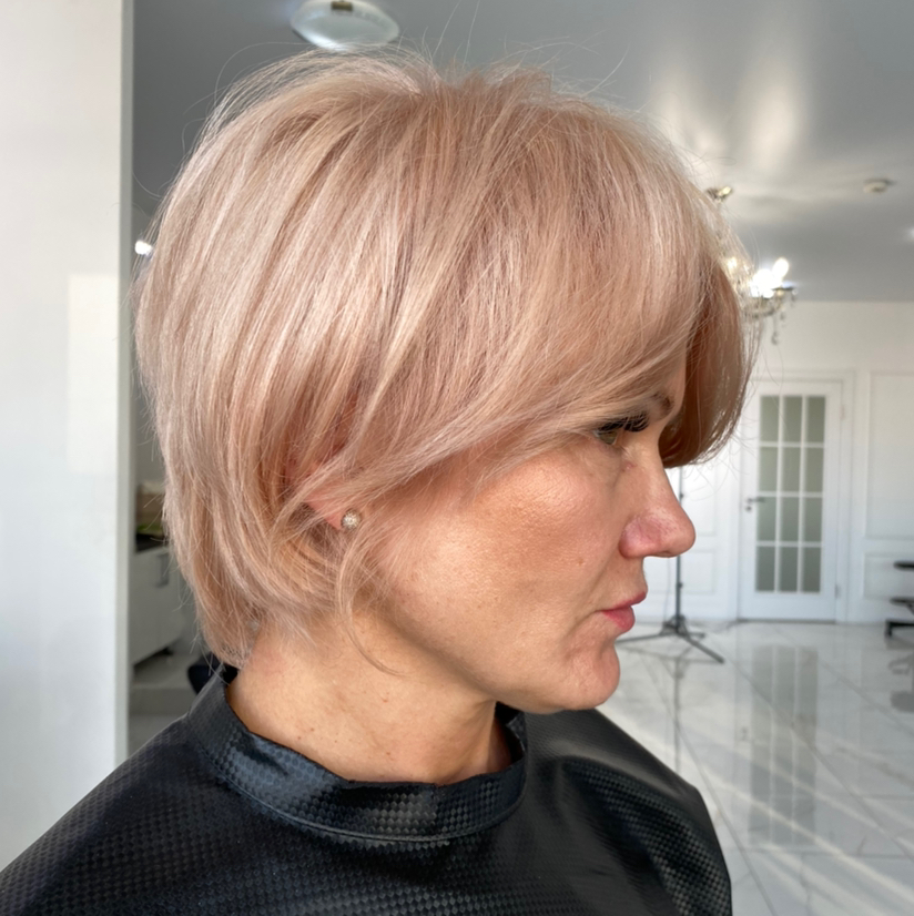 Блондирование корней+ тонирование