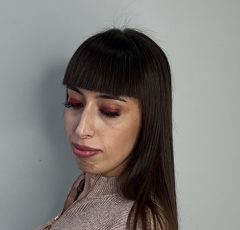 Выпрямление только челки