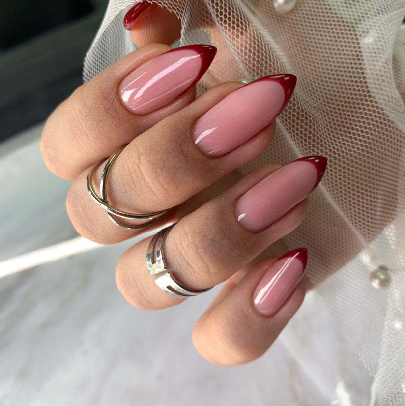 Маникюр с покрытием гель-лак + френч