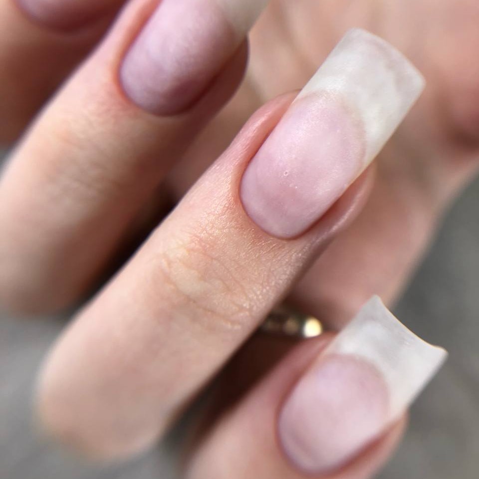 Комби маникюр без покрытия гель лаком