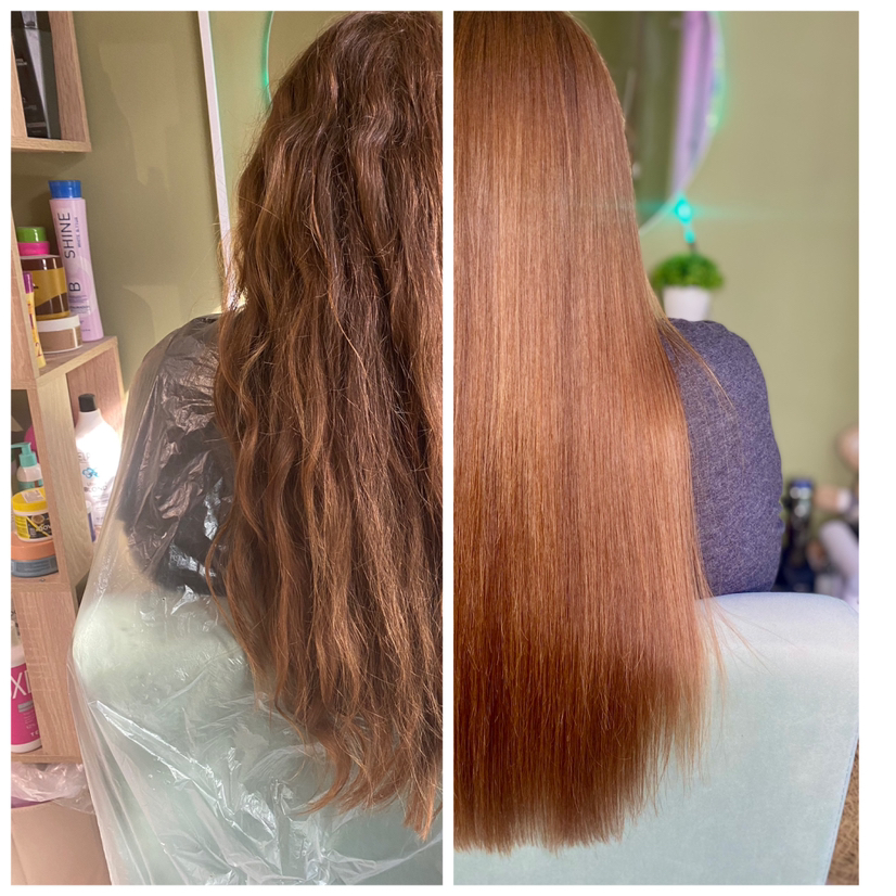 Кератиновое выпрямление волос