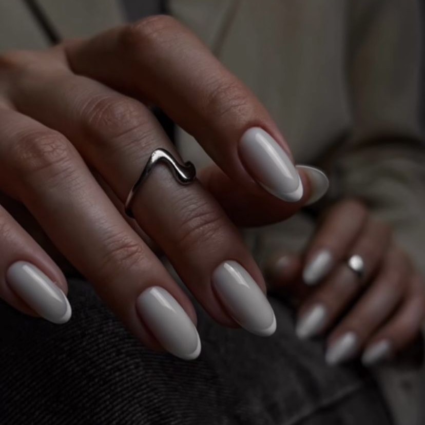 Маникюр + укрепление гелем +френч